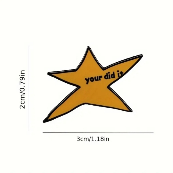 "Your Did It" Star Enamel Pin - Picture 2 of 4